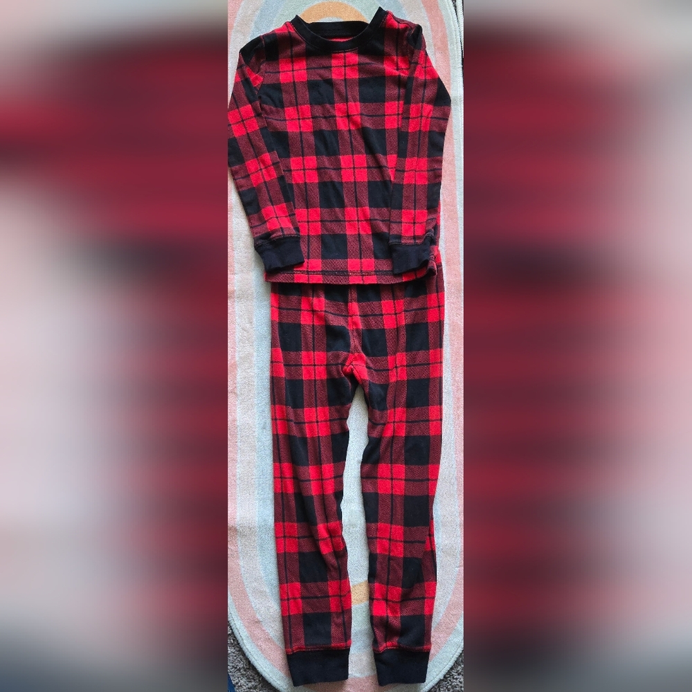 Kids (6) Red and Black Buffalo Plaid Pajama Set